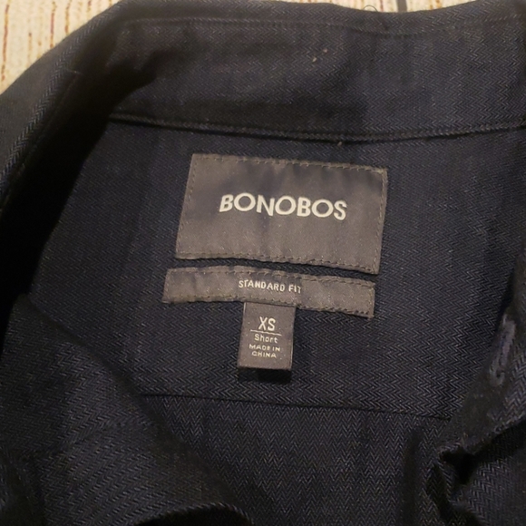 Bonobos navy blue shirt standard fit xs men - Picture 2 of 3
